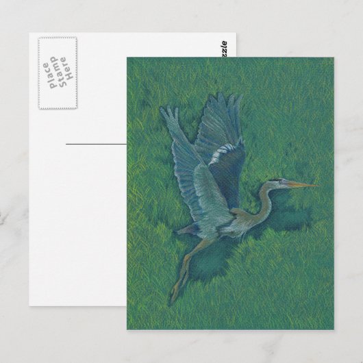 Flying Heron Briefkaart (Voorkant / Achterkant)