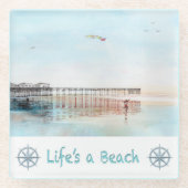 Flying High at Low Tide Glazen Onderzetter (Voorkant)