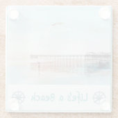 Flying High at Low Tide Glazen Onderzetter (Achterkant)