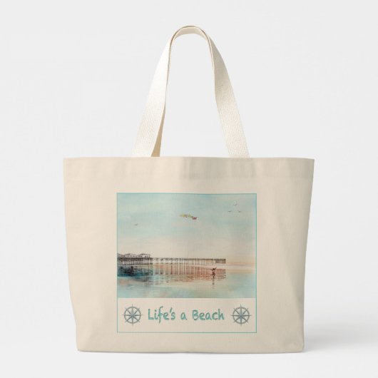 Flying High at Low Tide Tote Bag (Achterkant)