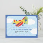 Flying High Birthday Invitation Kaart (Staand voorkant)