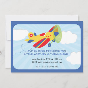 Flying High Birthday Invitation Kaart