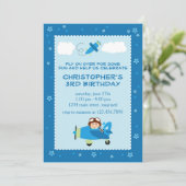 Flying High Birthday Invitation Kaart (Staand voorkant)