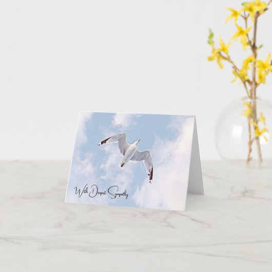 Flying High - Blank Sympathy Card Kaart (Gele Bloem)