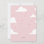 Flying High Bunny Baby shower Invitation Kaart (Achterkant)