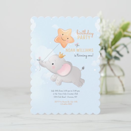 Flying High Whimsical Party Kaart (Staand voorkant)