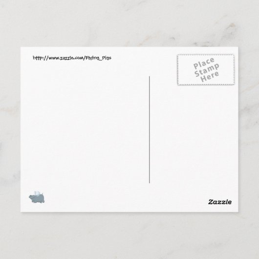 Flying Hippo Briefkaart (Achterkant)