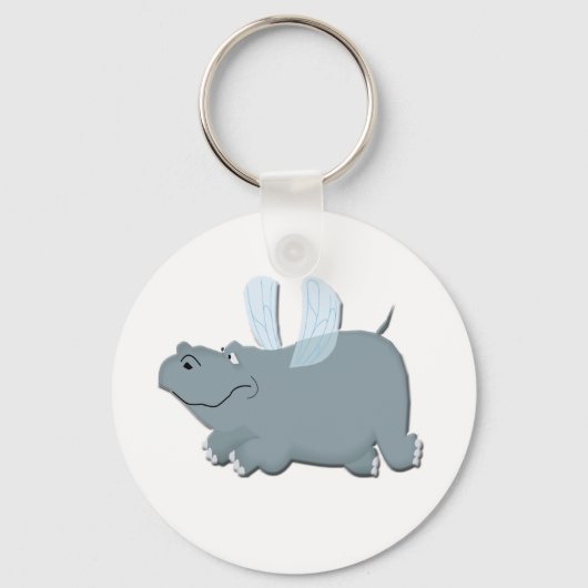 Flying Hippo Sleutelhanger (Voorkant)