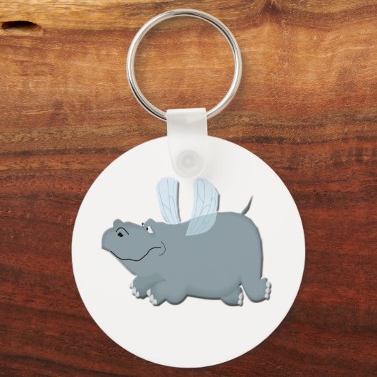 Flying Hippo Sleutelhanger (Voorkant)