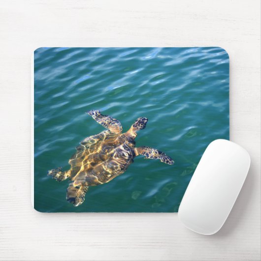 Flying Honu Mousepad - Green Zee Turtle Muismat (Met muis)