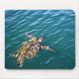 Flying Honu Mousepad - Green Zee Turtle Muismat