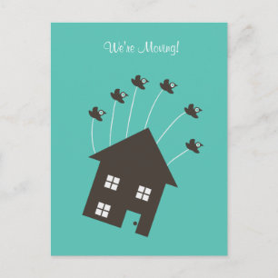 Flying House - We verhuizen - Post Kaart