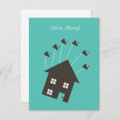 Flying House - We verhuizen - Post Kaart (Voorkant / Achterkant)