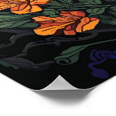 Flying Humming Bird Kleurrijk Glas in lood Poster (Hoek)