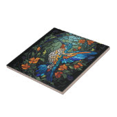 Flying Humming Bird Kleurrijk Glas in lood Tegeltje (Zijkant)