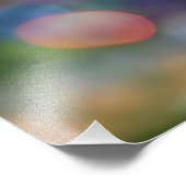 Flying Hummingbird and Colorful Background Foto Afdruk (Hoek)