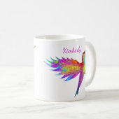 Flying Hummingbird Custom Name Mok (Voorkant rechts)