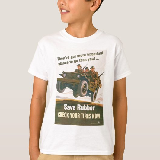 Flying Jeep Poster T-shirt (Voorkant)