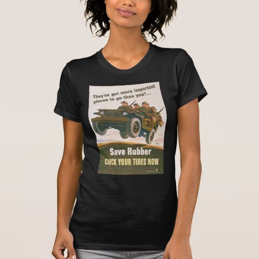 Flying Jeep Poster T-shirt (Voorkant)