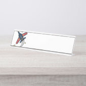 Flying Jet Plane Bureau Naambordje (Voorkant)