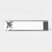 Flying Jet Plane Bureau Naambordje (Voorkant)