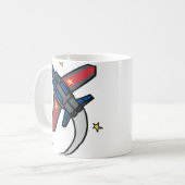 Flying Jet Plane Koffiemok (Voorkant links)