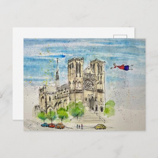 Flying Joanna Post Card Briefkaart (Voorkant / Achterkant)