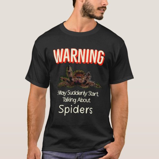 Flying Jumping Spider Warning Spooder Mom Spooder  T-shirt (Voorkant)