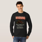 Flying Jumping Spider Warning Spooder Mom Spooder  T-shirt (Voorkant volledig)