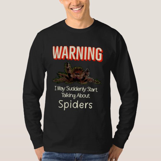 Flying Jumping Spider Warning Spooder Mom Spooder  T-shirt (Voorkant)