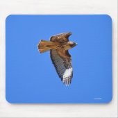 Flying Juvenile Red-Tailed Hawk Wildlife Mousepad Muismat (Voorkant)