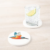 Flying Kingfisher Art Zandsteen Onderzetter (Zijkant)