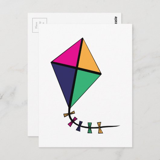 Flying Kite Briefkaart (Voorkant / Achterkant)