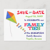 Flying Kite Family Reunion Save the Date Aankondigingskaart (Voorkant)