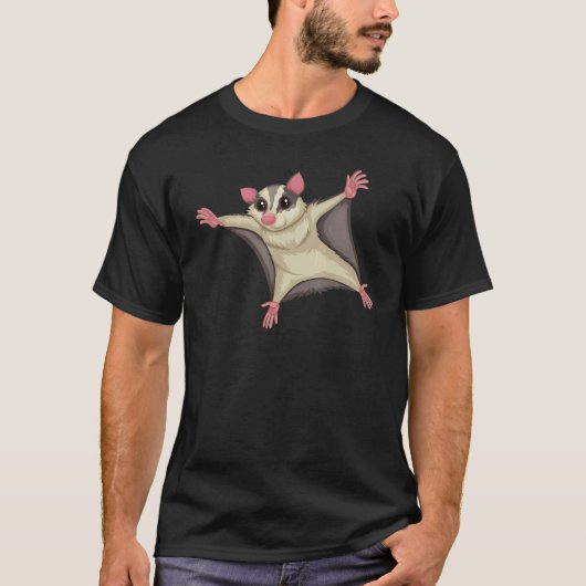 Flying Kite Squirrel   Squirrels Animal   Graphic T-shirt (Voorkant)