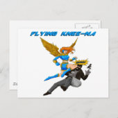 Flying Knee-Na Briefkaart (Voorkant / Achterkant)