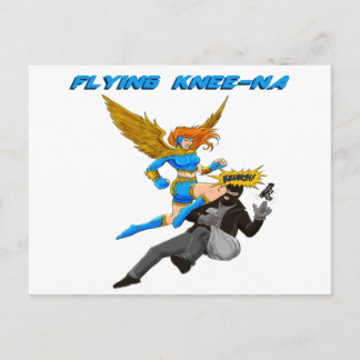 Flying Knee-Na Briefkaart