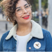 Flying kolibrie pointillisme, aanpasbaar ronde button 3,2 cm