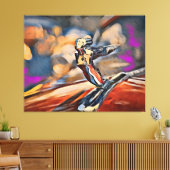Flying Lady Hood Ornament Canvas Afdruk (Insitu (Woonkamer))