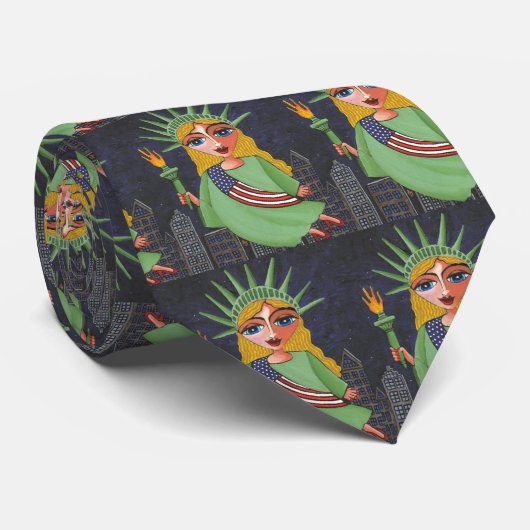 Flying Lady Liberty - stropdas (Opgerold)