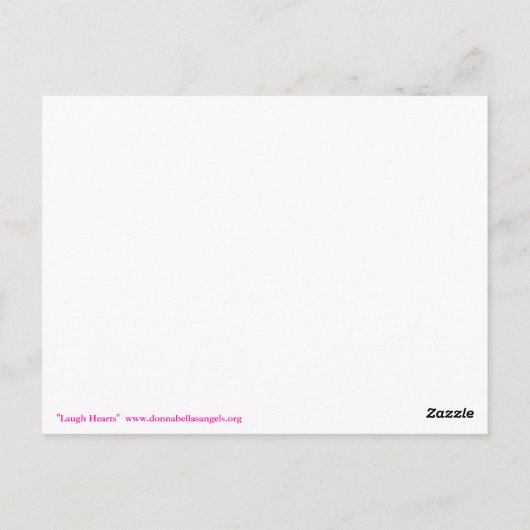 Flying Laugh Hearts Briefkaart (Achterkant)