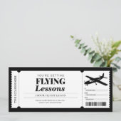 Flying Lessons Piloottraining Gift Voucher Kaart (Staand voorkant)
