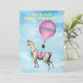 Flying Llama Invitation Kaart (Staand voorkant)