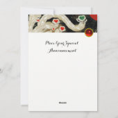 FLYING LOVE PHOENIX, Feathers, Hearts Wedding Invi Feestdagenkaart (Achterkant)