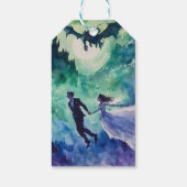 Flying Lovers - Waterverf Schilderen Cadeaulabel (Achterkant)