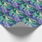 Flying Lovers - Waterverf Schilderen Cadeaupapier (Hoek)