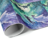 Flying Lovers - Waterverf Schilderen Cadeaupapier (Rol Hoek)