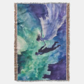 Flying Lovers - Waterverf Schilderen Deken (Voorkant Verticaal)