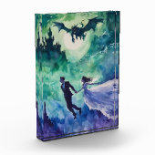 Flying Lovers - Waterverf Schilderen Fotoblokken (Links)