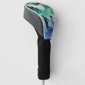 Flying Lovers - Waterverf Schilderen Golfheadcover (Schuin)